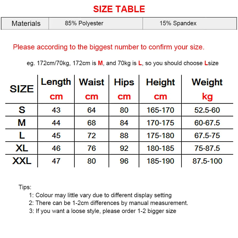 2019 Men's Compression Shorts